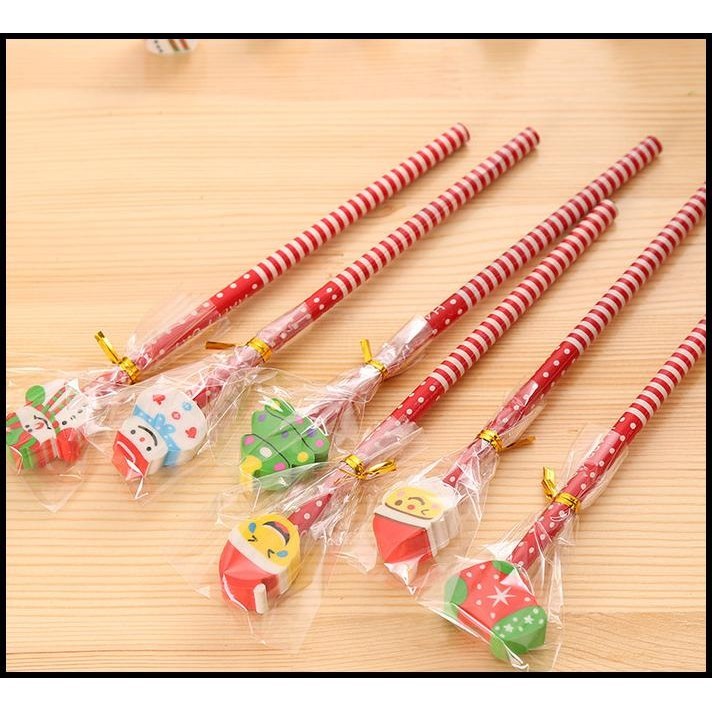 

DISKON PENSIL EDISI NATAL, PENSIL SANTA, PENSIL PENGHAPUS KAYO GROSIR !!