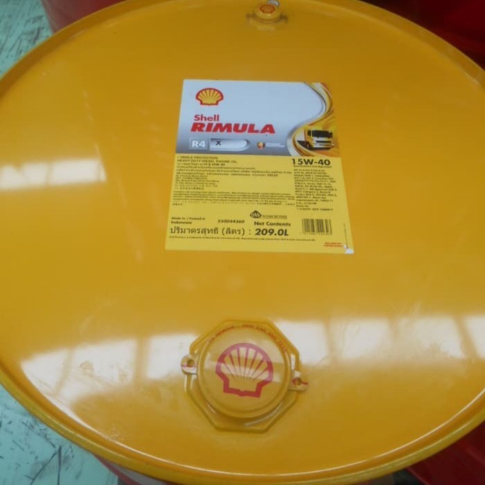 OLI OIL OLI OLI SHELL RIMULA R4X 15W - 40/ DRUM 209LT MESIN DIESEL