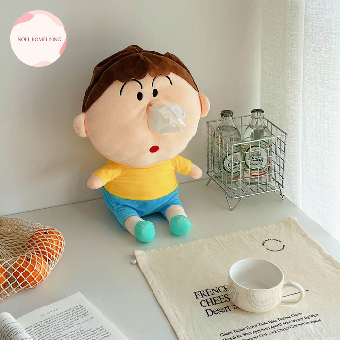 TEMPAT TISU MOBIL UNIK LUCU KARAKTER BONEKA SHINCHAN INGUSAN