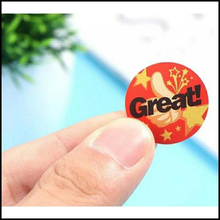 

TERBARU 500PCS STICKER ANAK GOOD JOB/THANKS YOU/LABEL KARTU UCAPAN GOOD A
