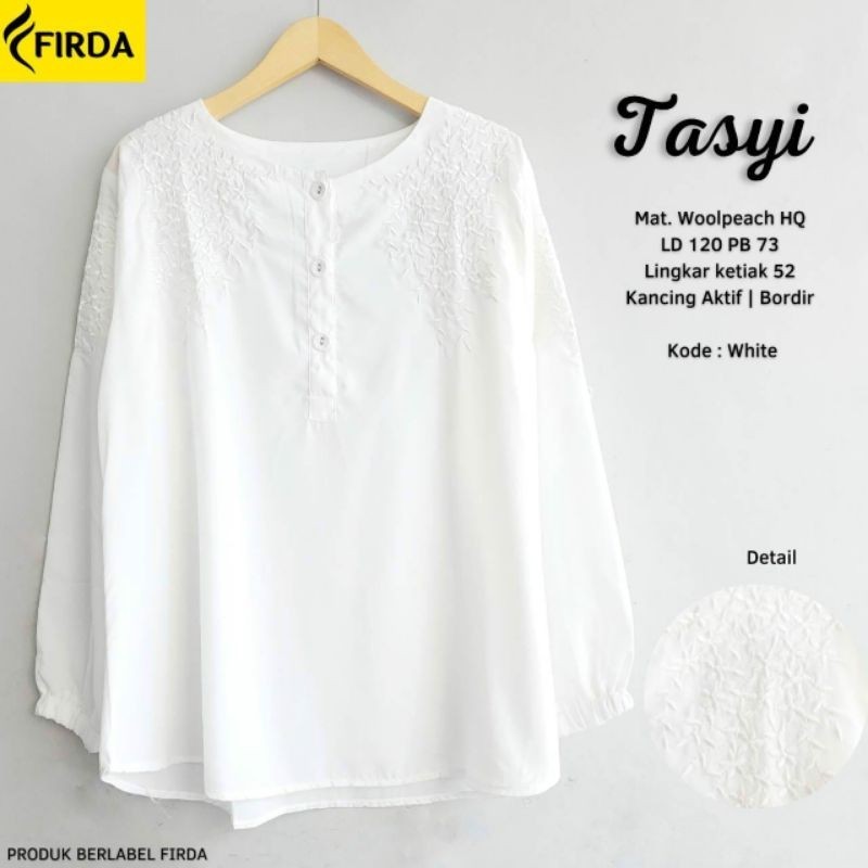 Tasye ld 120 Blouse Putih JUMBO by Firda