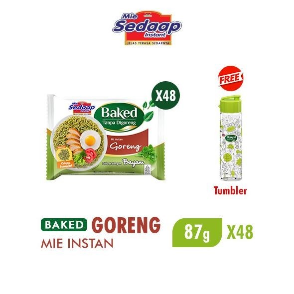 

TERBARU SEDAAP BAKED MIE INSTAN GORENG 87 GR X 48 PCS FREE TUMBLER !!!!!