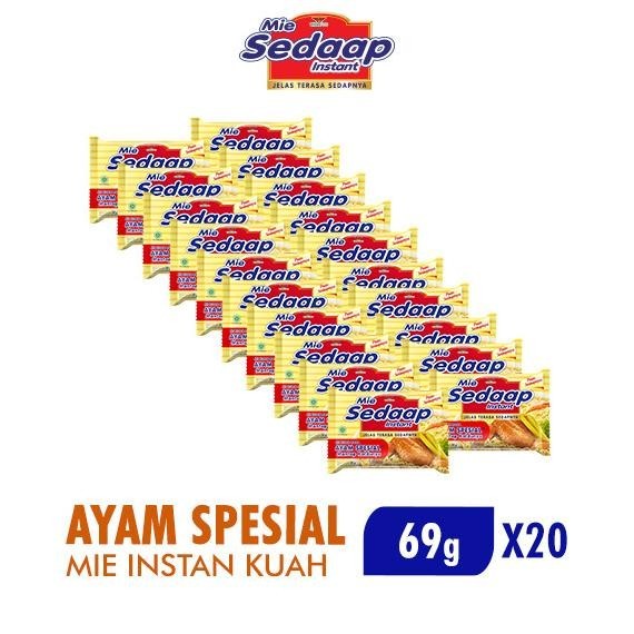 

NEW PRODUK SEDAAP MIE INSTAN AYAM SPESIAL 69 GR X 20 PCS !!!!!