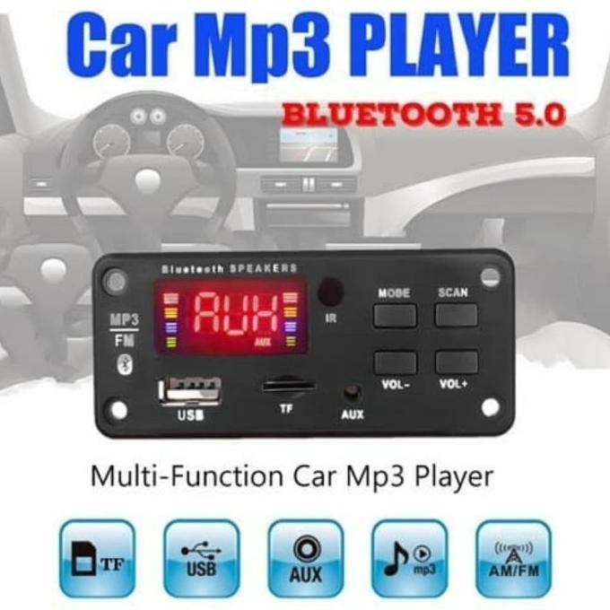 Kit Modul Mp3 Bluetooth HiFi Player LCD Musik USB Mobil Motor 12 Volt