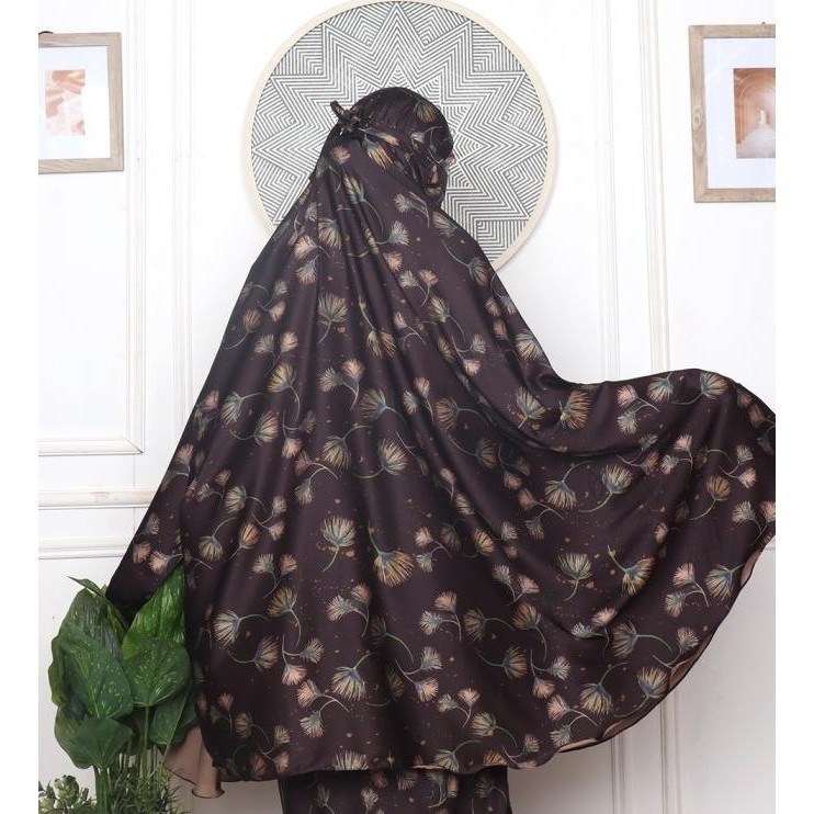 Mukena Dewasa Traveling - Silk Premium Printing - Royale Edition 2in1