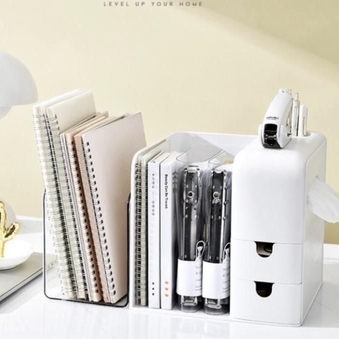 

Desk Organizer Rak Buku Meja Tempat Penyimpan Alat Tulis - Large Kualitas Premium