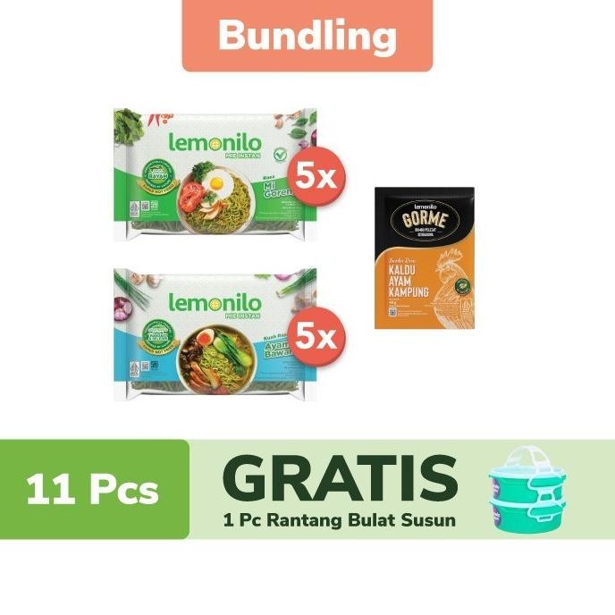 

NEW PRODUK 11 PCS LEMONILO PAKET MIE GORENG KUAH PENYEDAP AYAM FREE TEMPAT MAKAN !!!!!