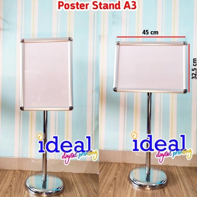 

Poster Stand A3 |Poster Frame A3 | Standing Banner Adjustable Standing Premium Murah Baru