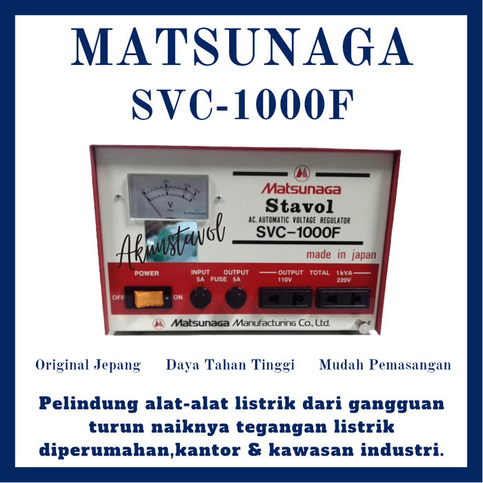 0beng Stavol Matsunaga JAPAN SVC-1000F - Stabilizer Listrik 1000watt