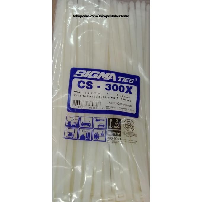 

Kabel Ties Sigma Cs 300X Putih Premium Murah Baru