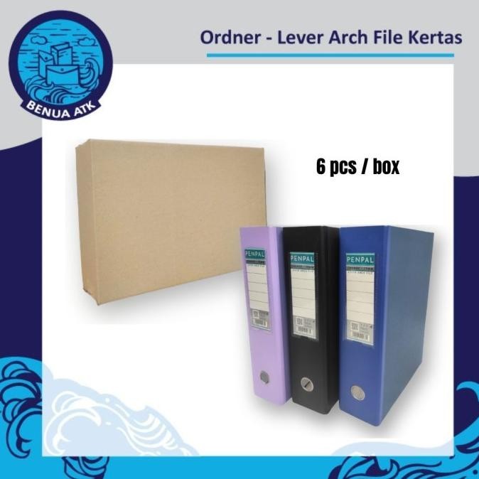 

Ordner / Lever Arch File Kertas Folio Penpal [Isi 6Pcs] Pl-771 Kualitas Premium