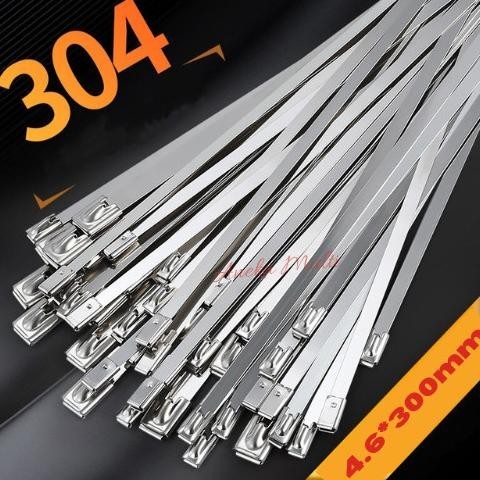 

Kabel Tis - Cable Ties 304 Stainless Steel Motor Mobil 4.6 X 300Mm Kualitas Premium