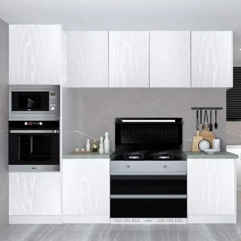 Wallpaper Stiker Alumunium Foil Kayu Lemari Dapur Kitchen set Premium