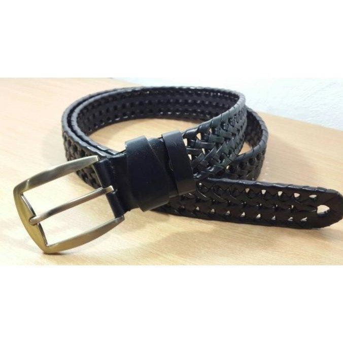 Ikat Pinggang Pria Kulit Asli Anyam Livedia