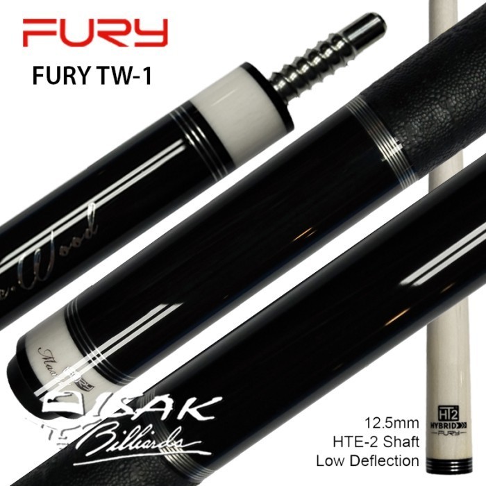 FURY TW-01 MAPLE POOL CUE - 12.5 MM - BILLIARD STICK STIK BILIAR