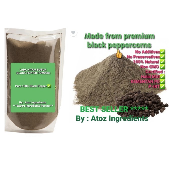 

Adlian Lada Hitam Bubuk Murni 100%/Black Pepper Powder 500Gram