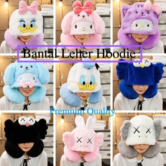 BANTAL LEHER HOODIE KARAKTER DISNEY MELODY Lucu U-Shaped Travel