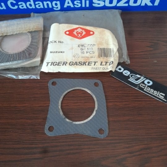 gasket packing paking cylinder head kop SUZUKI GP 100 GP100 ASLI ORI ORISINIL MERK TIGER JAPAN
