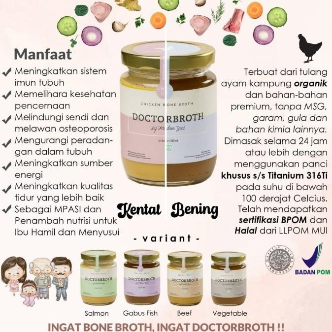 

Doctor Broth - Chicken Kental - Kaldu Ayam BPOM HALAL TRS