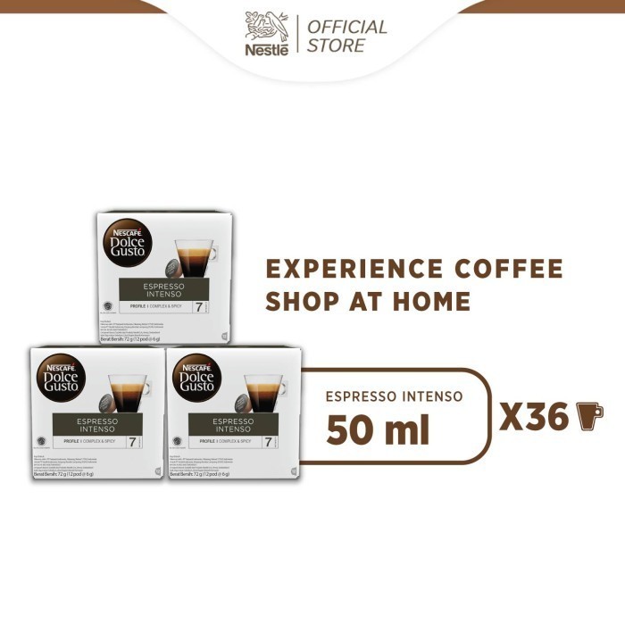 

Nescaf Dolce Gusto Espresso Intenso 3 Box (36 Kapsul = 36 Gelas)