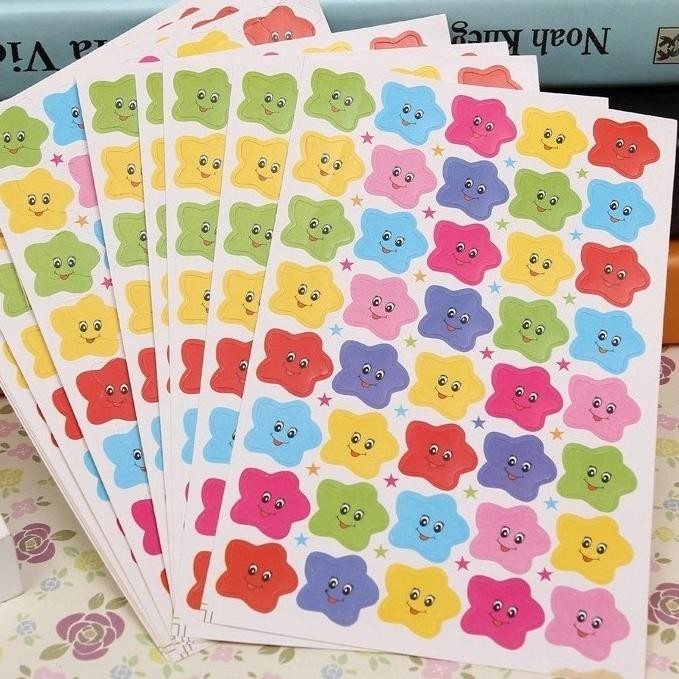 

400 Pcs/Set Diy Smile Stars Decal School Kids Label