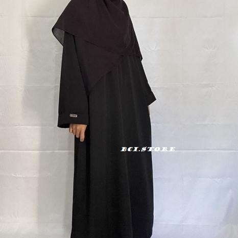 Gamis Abaya Remaja Hitam Polos Tuey Remaja Ii Kekinian Murah Gamis Abaya Remaja
