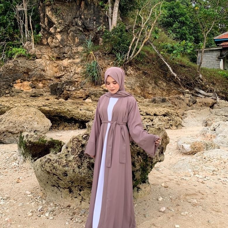 Gamis Abaya Remaja Zaa Outer Basic Tui Outer Saja Outer Long Cardigan Tui Hitam Gamis Abaya Remaja