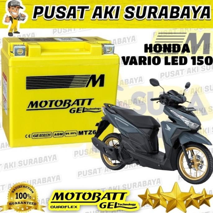 PUSAT AKI SURABAYA AKI KERING TERBAIK MTZ6S MOTOBATT GEL AKI VARIO 150