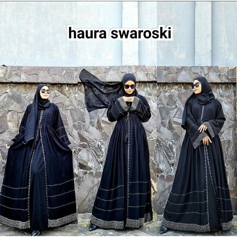 Gamis Abaya Remaja Hitam Haura Arab Dewasa Mom Kids Muslim Gamis Abaya Remaja