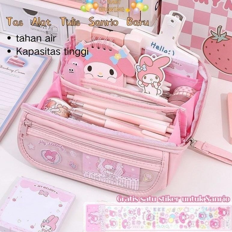 

Baru Sanrio Tempat Pensil kartun kotak pensil berkapasitas besar Alat Tulis Penyimpanan Siswa Perlengkapan Sekolah Kawaii Hadiah