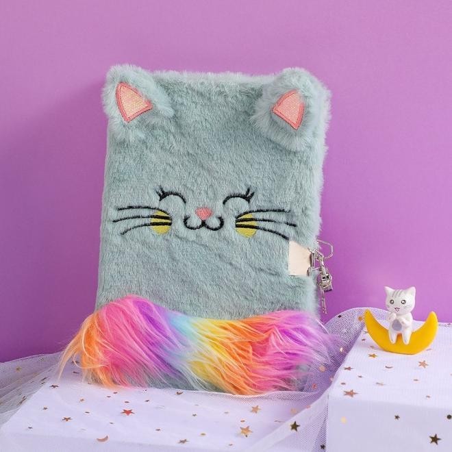 

Buku Diary Anak Perempuan Notebook Bulu Gembok Kitty Original Impor Baktioktavianiseller