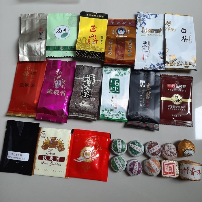 

Chinese Tea Tester Teh Cina Pu Er, Oolong, Da Hong Pao, Bi Luo Chun