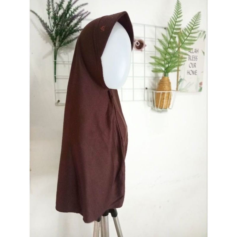 [FREE] Jilbab Ala Rabbani Kaos Coklat Preloved | Kerudung Rabbani | Jilbab Sekolah | Kerudung Sekola