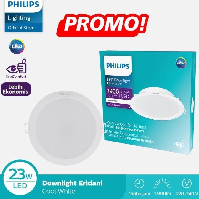 Lampu Philips Downlight Eridani LED18 D200 23W 40K Natural