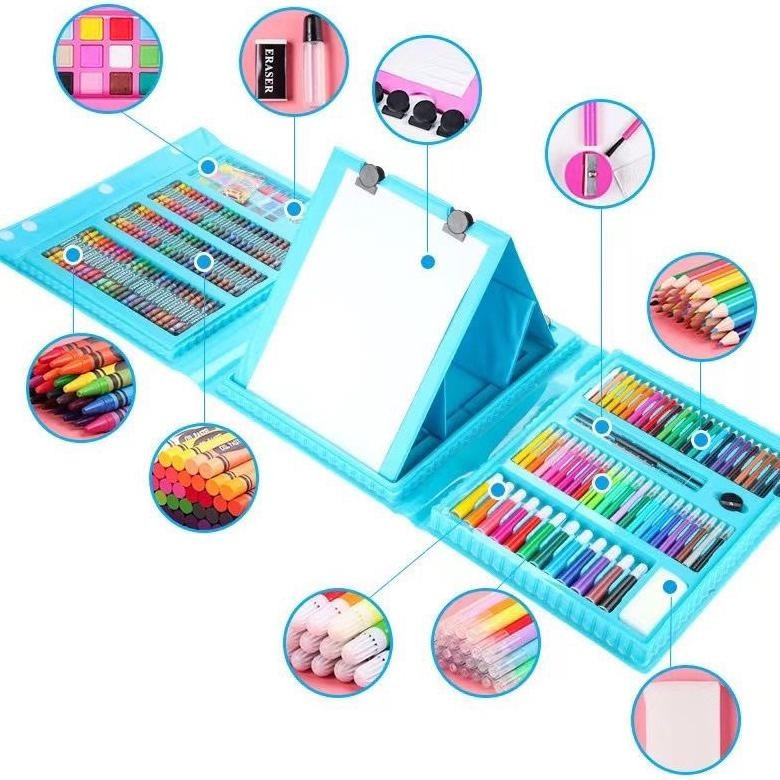 

dgh-43 ART SET 208 Pensil Warna Crayon Set 150pcs/Crayon Mewarnai 150 Warna Termurah