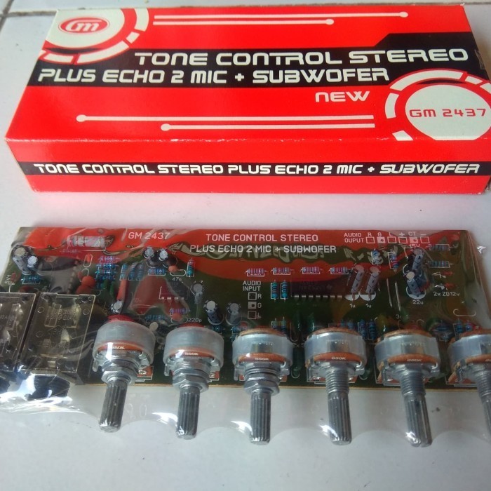 Tone Control Stereo Plus 2Mic Plus Echo Plus Subwofer Gm 2437 Mantap