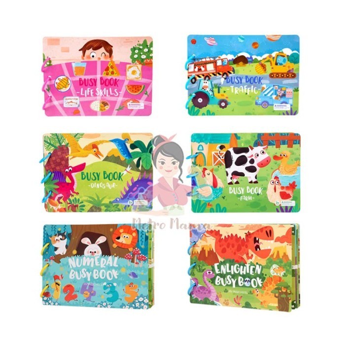 

Buku Stiker Velcro Mainan Edukasi Anak BUSY BOOK Puzzle Sticker
