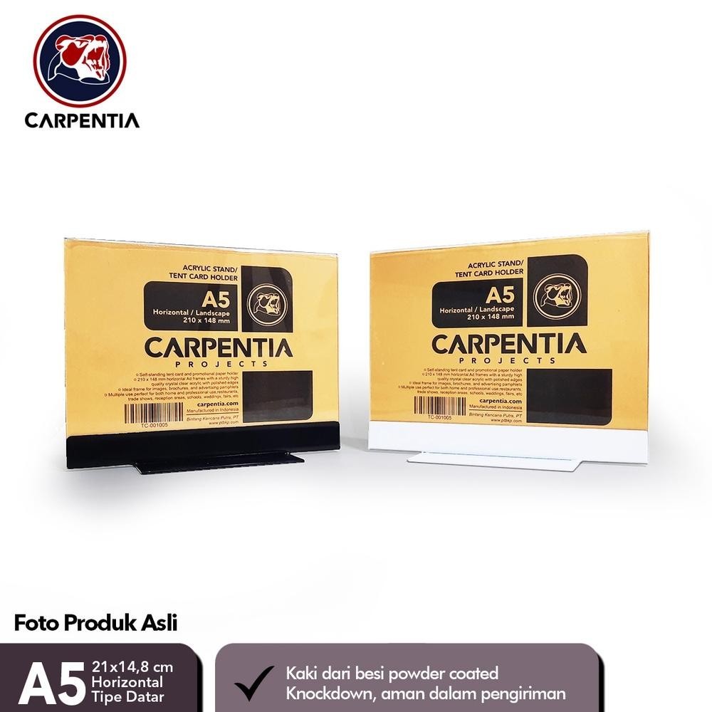 

Buy 1 Get 1 Carpentia Cove - Stand Acrylic Kaki Besi / Datar A5 Horizontal 21X14,8 Cm [Display Menu, Brosur, Tent Card Holder, Nomor Meja Dll] Cod