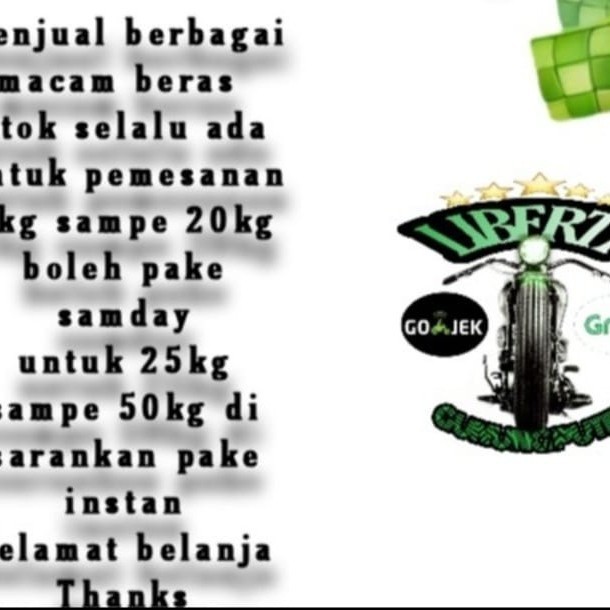 

BERAS CAP ZAKAT/FITRAH PULEN ENAK PREMIUM 3KG K01