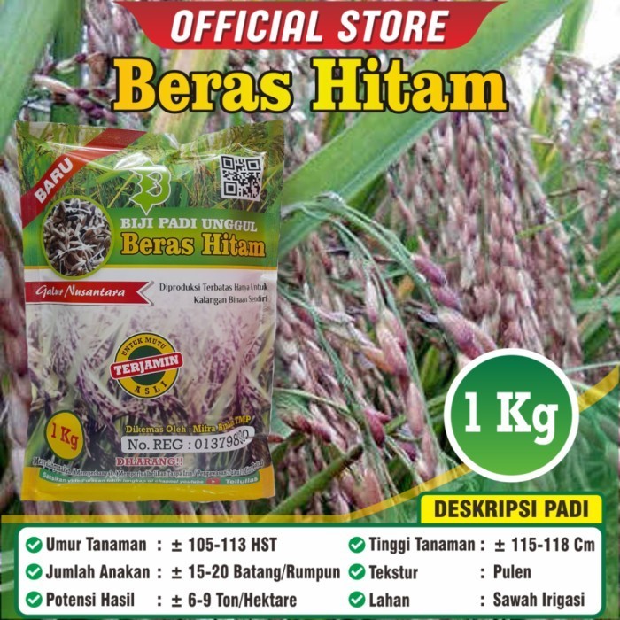 

Padi Beras Hitam / Biji Padi Beras Hitam Kemasan 1 Kilogram K01