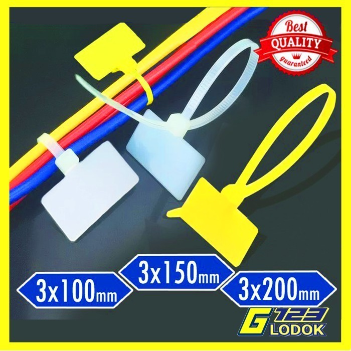 

KABEL TIS TIE TIES CABLE LABEL MAKER MARKER NAME TAG LABEL PENGIKAT