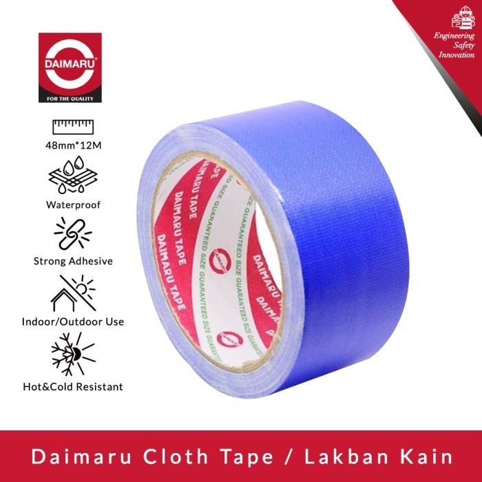 

DAIMARU CLOTH TAPE LAKBAN KAIN WARNA BIRU 48 MM X 12 METER