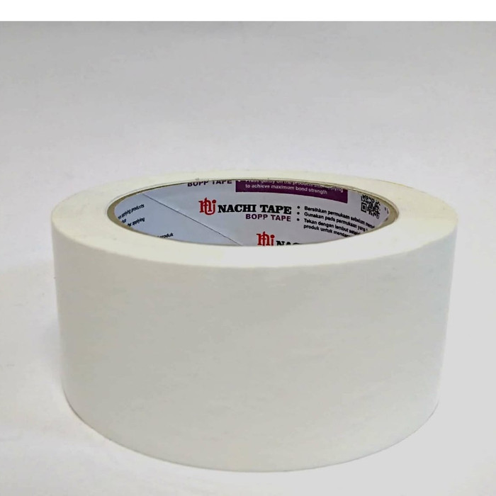 

NACHI TAPE LAKBAN PUTIH SUSU OPP BLOK NACHI PUTIH SUSU 48MM X 100 YARD