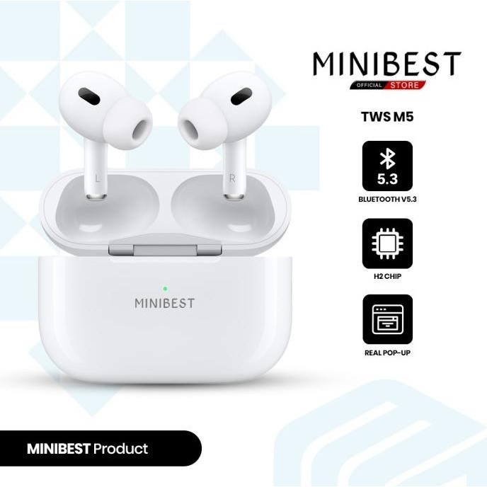MINIBEST TWS MB Pods Pro M5 [2nd Generation with H2 CHIP]Bluetooth 5.3