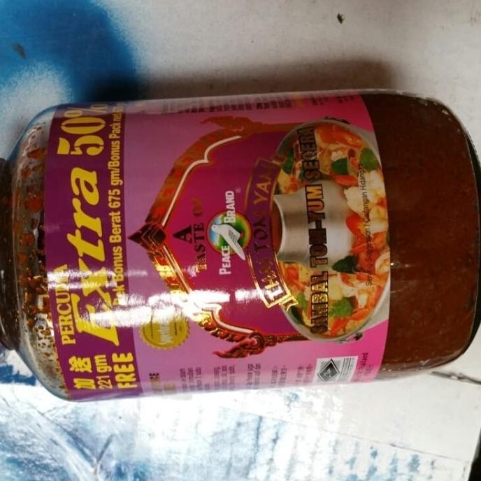 

Tomyam Instant cap Peace 675 gr bumbu sambal tom yam thailand thai CS81