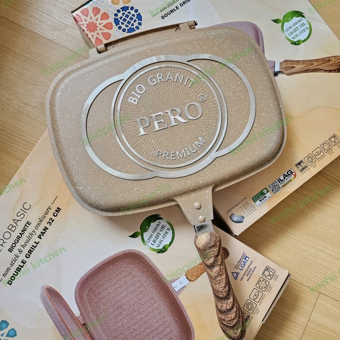 Diskon Pero Double Grill Pan Biogranite 32 Cm Original Sale