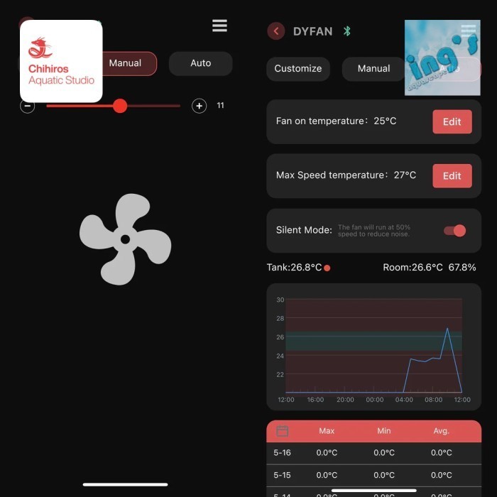 CHIHIROS COOLING FAN BLUETOOTH (NEW) KIPAS PENDINGIN AQUASCAPE