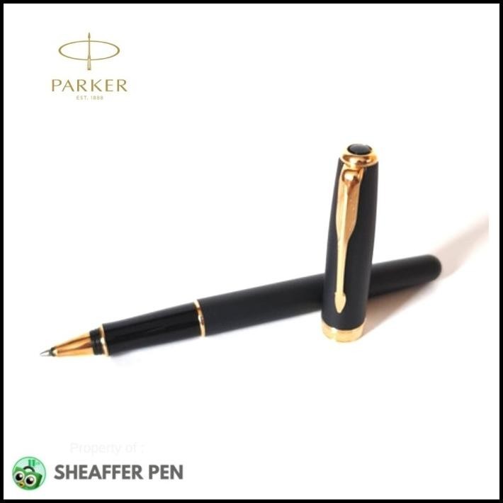 

PARKER SONNET MATTE BLACK WITH GOLD TRIM ROLLERBALL PEN