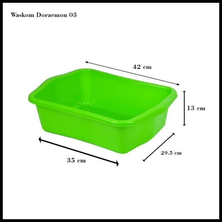 (48PCS) - WASKOM DORAEMON 03 / BAK PASIR KUCING / BASKOM KOTAK /