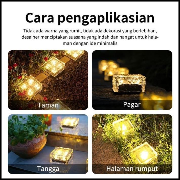 LAMPU TAMAN LAMPU PAGAR SOLAR TENAGA SURYA LED OUTDOOR LAMPU LANTAI